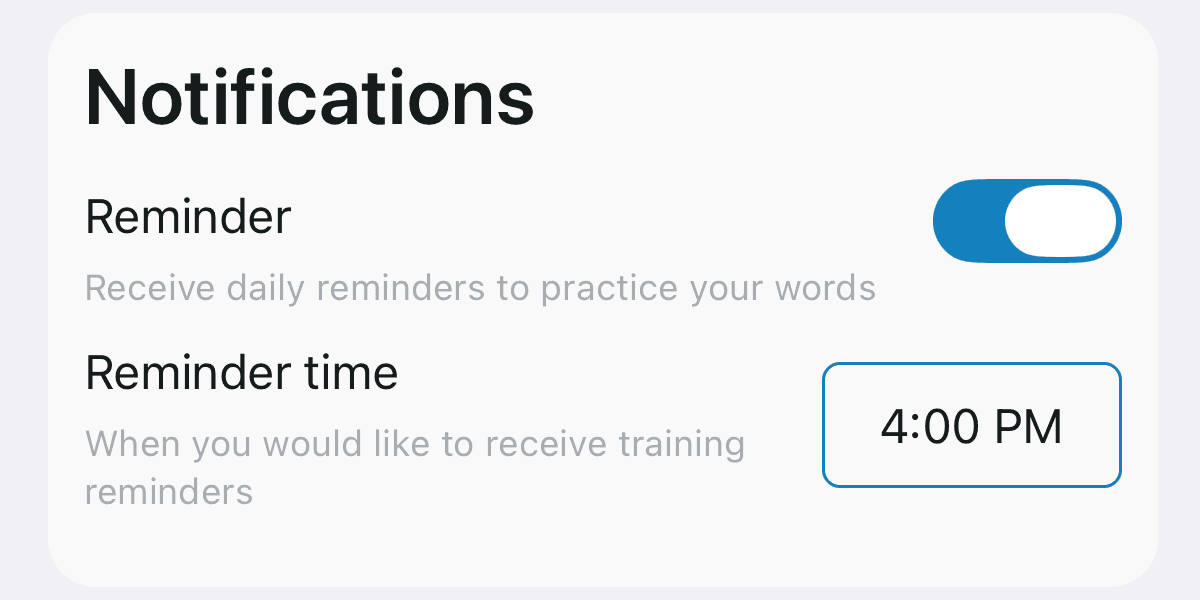 Collection language selector